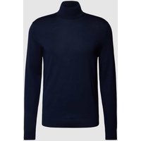 SELECTED HOMME Rollkragenpullover aus Woll-Mix im unifarbenen Design in Dunkelblau, Größe S von Selected Homme