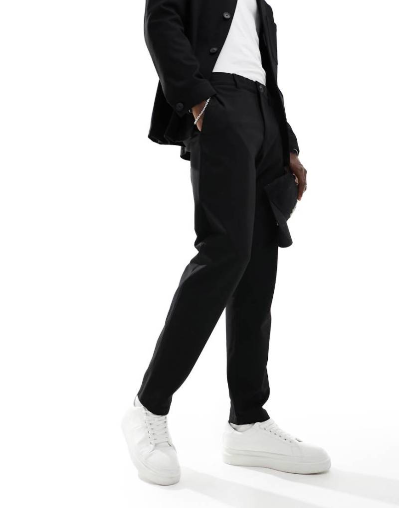 Selected Homme - Schmal geschnittene Anzughose in Schwarz von Selected Homme
