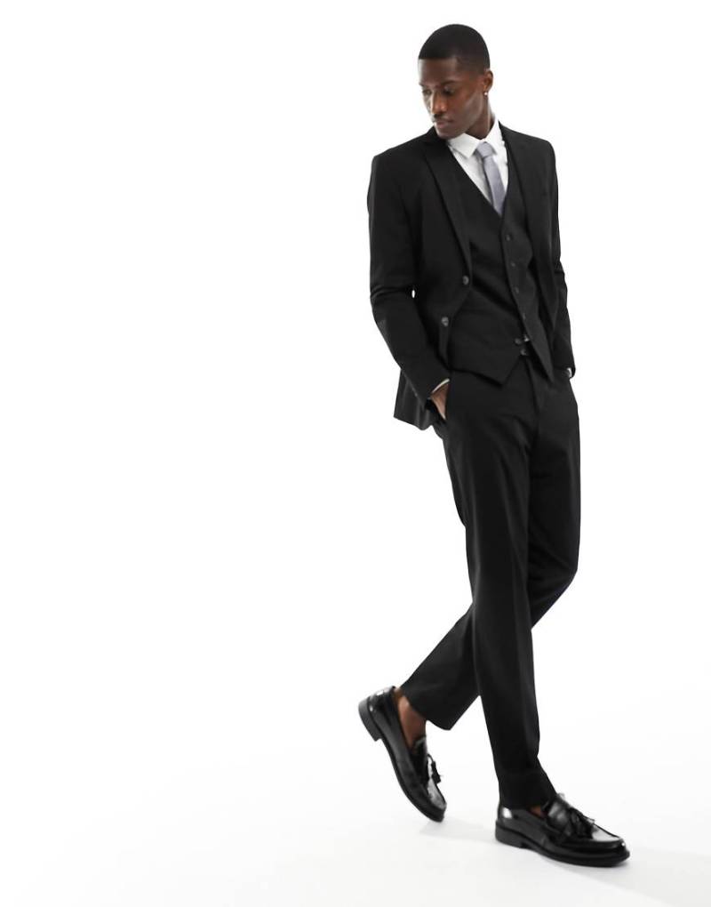 Selected Homme - Schmal geschnittene Anzughose in Schwarz von Selected Homme