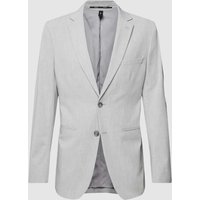 SELECTED HOMME Slim Fit 2-Knopf-Sakko mit Pattentaschen in Hellgrau, Größe 102 von Selected Homme