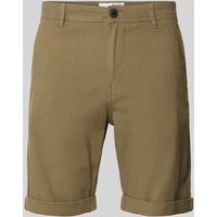 SELECTED HOMME Slim Fit Bermudas in unifarbenem Design Modell 'LUTON' in Oliv, Größe S von Selected Homme