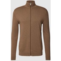 SELECTED HOMME Strickjacke mit Stehkragen Modell 'BERG' in Sand Melange, Größe S von Selected Homme