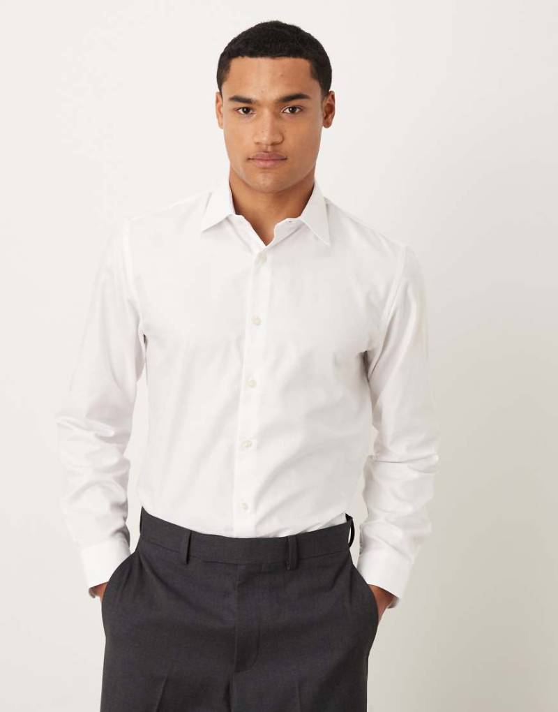 Selected - Slim-Fit-Hemd aus Popeline in Weiß von Selected