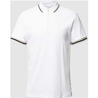 SELECTED HOMME Slim Fit Poloshirt mit Label-Detail Modell 'TOULOUSE' in Weiss, Größe M von Selected Homme