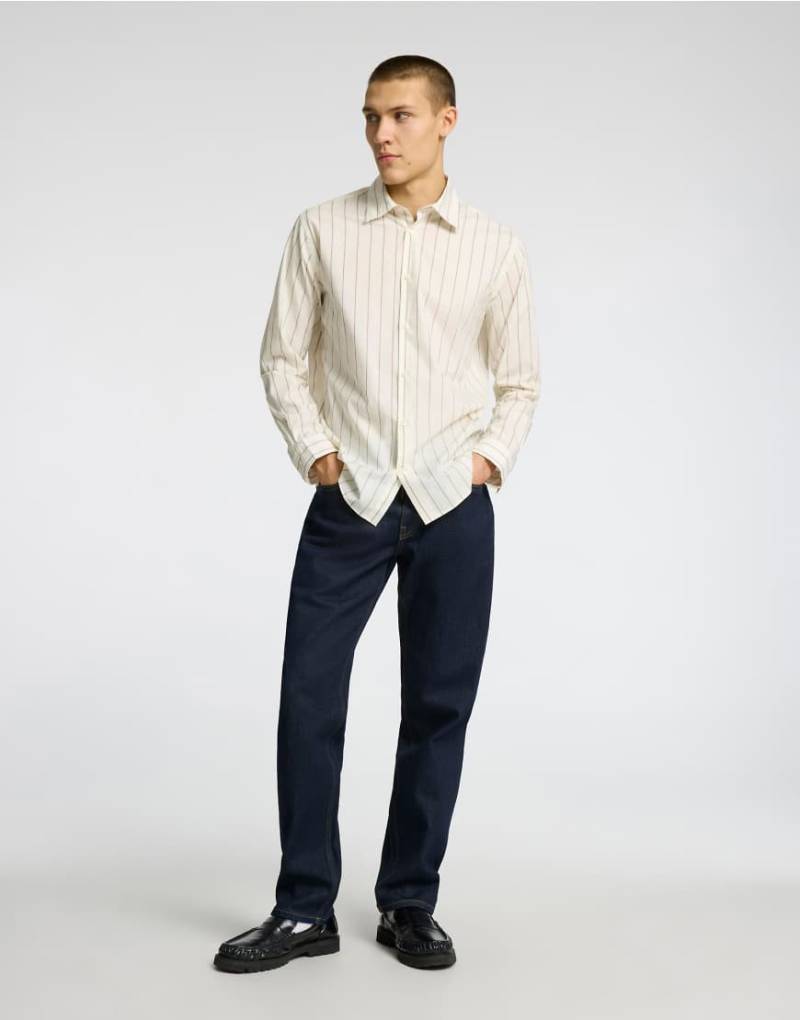 Selected - Straight-Fit-Denimjeans in Dunkelblau von Selected