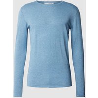 SELECTED HOMME Strickpullover mit Rundhalsausschnitt Modell 'Rome' in Blau Melange, Größe XL von Selected Homme