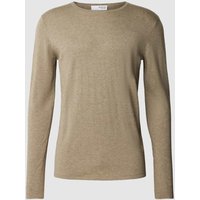 SELECTED HOMME Strickpullover mit Rundhalsausschnitt Modell 'Rome' in Oliv, Größe S von Selected Homme