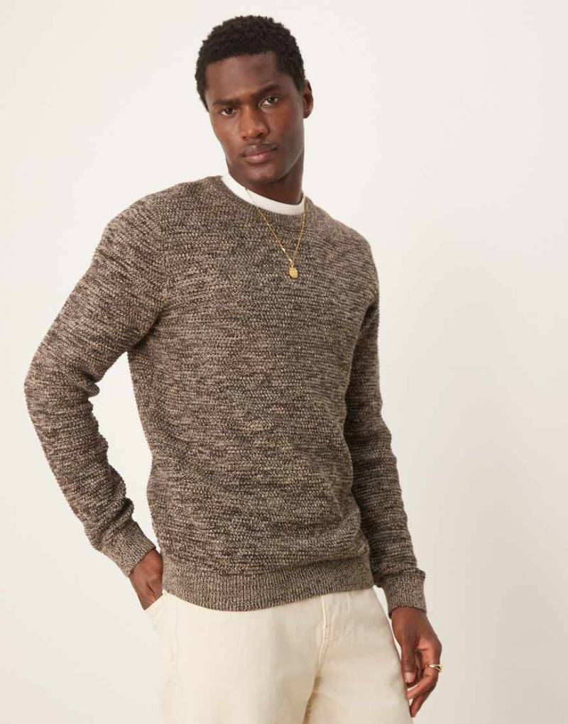 Selected Homme - Strukturierter Strickpullover in gemischtem Braun von Selected Homme