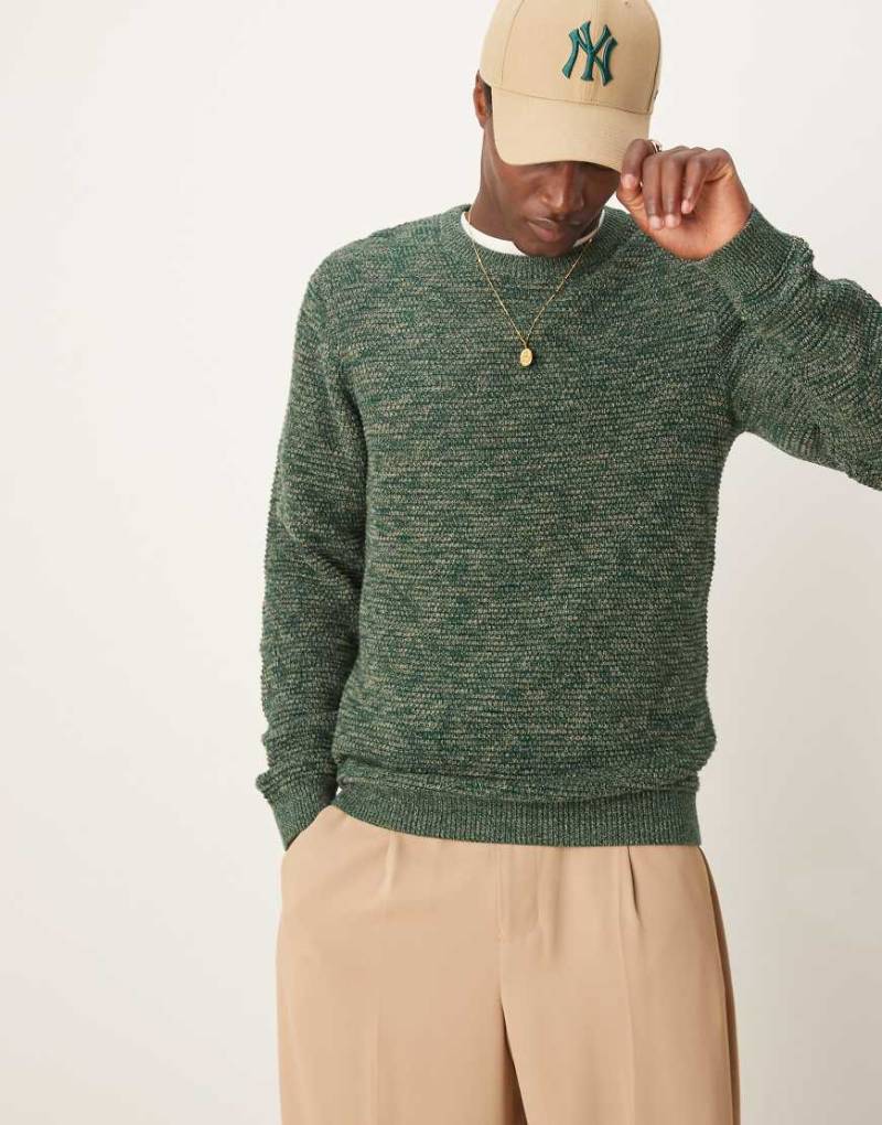 Selected Homme - Strukturierter Strickpullover in gemischtem Grün von Selected Homme