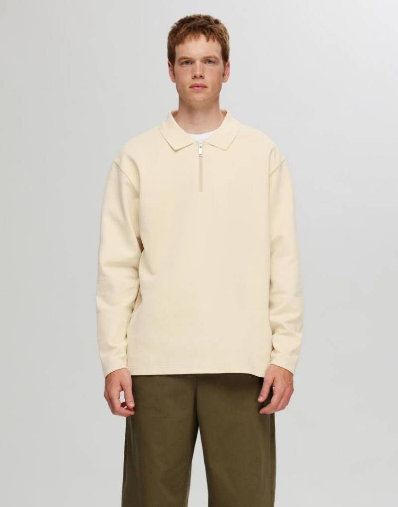 Selected - Sweatshirt in Grau mit Reißverschluss von Selected