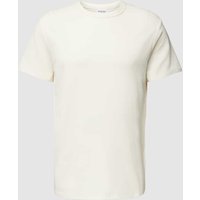 SELECTED HOMME T-Shirt im unifarbenen Design Modell 'JOSEPH' in Offwhite, Größe L von Selected Homme