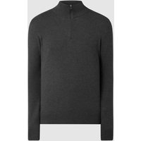 SELECTED HOMME Strickpullover mit Stehkragen in Anthrazit Melange, Größe L von Selected Homme