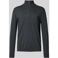 SELECTED HOMME Strickpullover mit Stehkragen in Anthrazit Melange, Größe XXL von Selected Homme