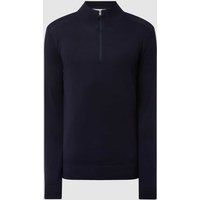 SELECTED HOMME Strickpullover mit Stehkragen in Marine, Größe L von Selected Homme