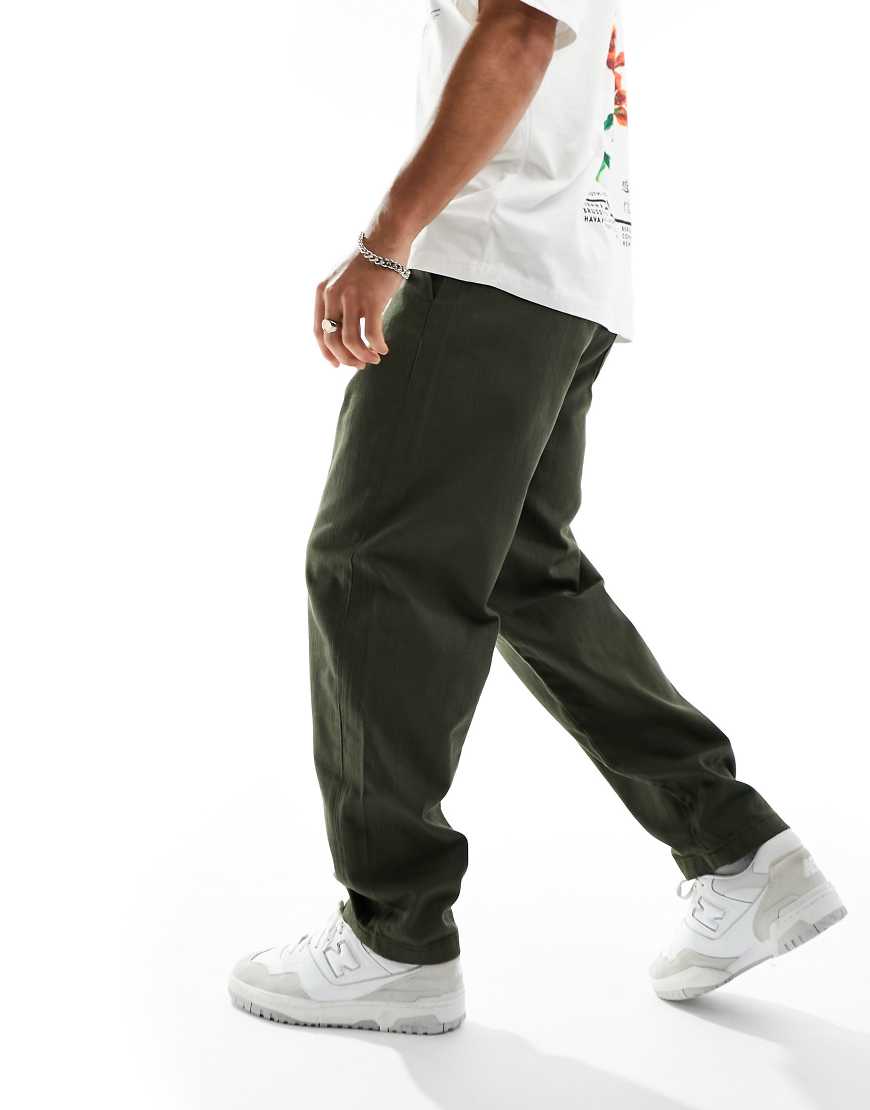 Selected Homme - Twill-Hose in Khaki mit abgerundetem Beinschnitt-Grün Selected Homme - Twill-Hose in Khaki mit abgerundetem Beinschnitt-Grün von Selected Homme