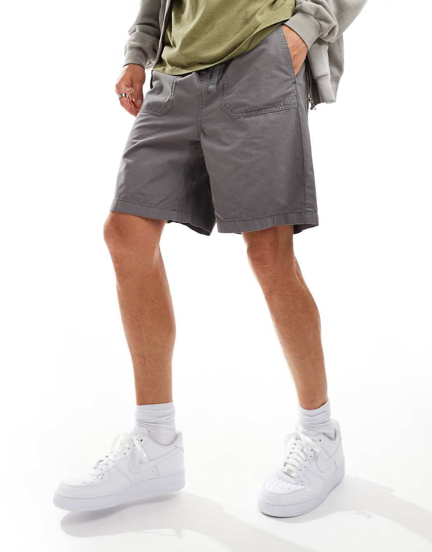 Selected - Loose-Fit-Shorts aus Ripstop in Hellgrau von Selected Homme