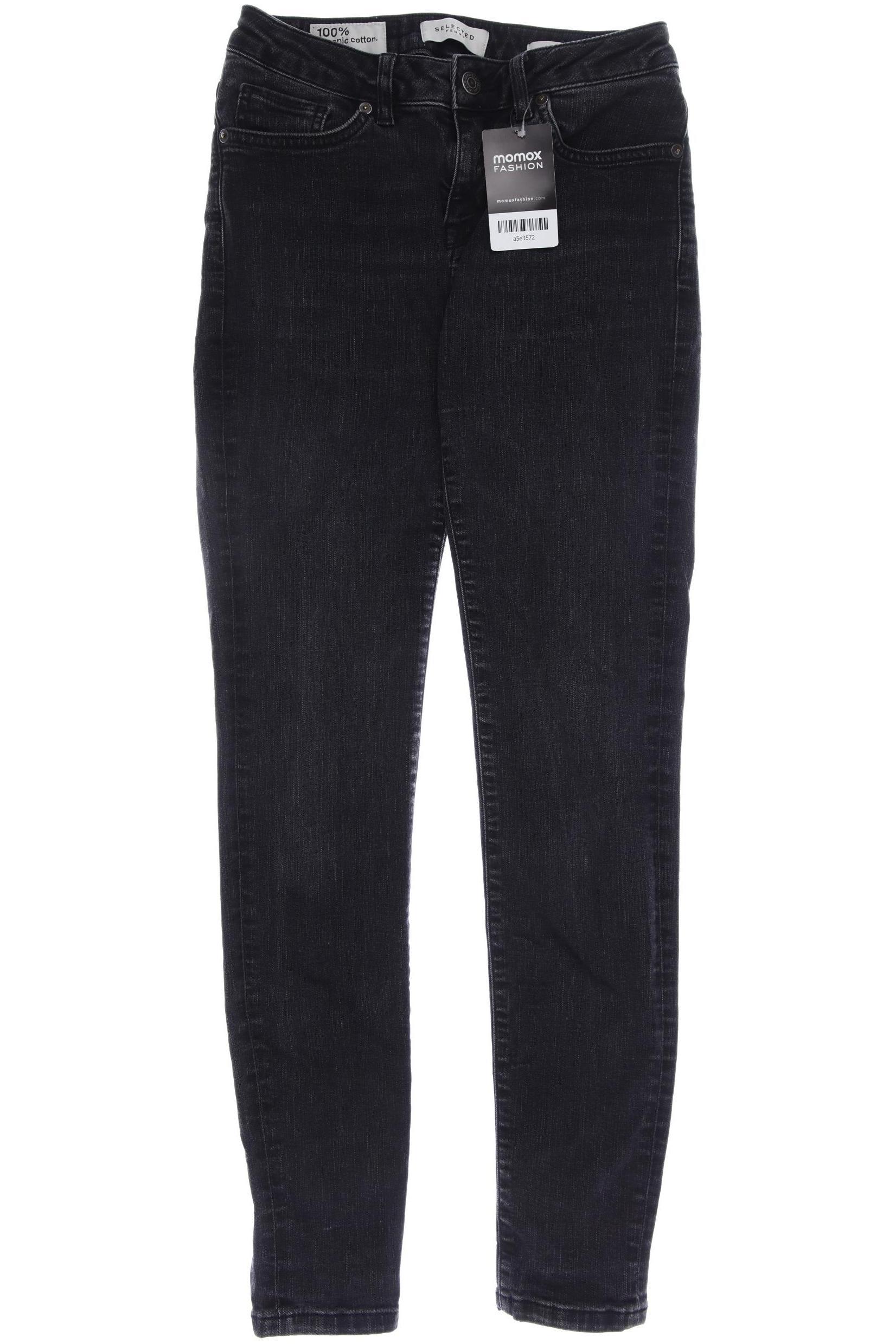 SELECTED Damen Jeans, schwarz von Selected