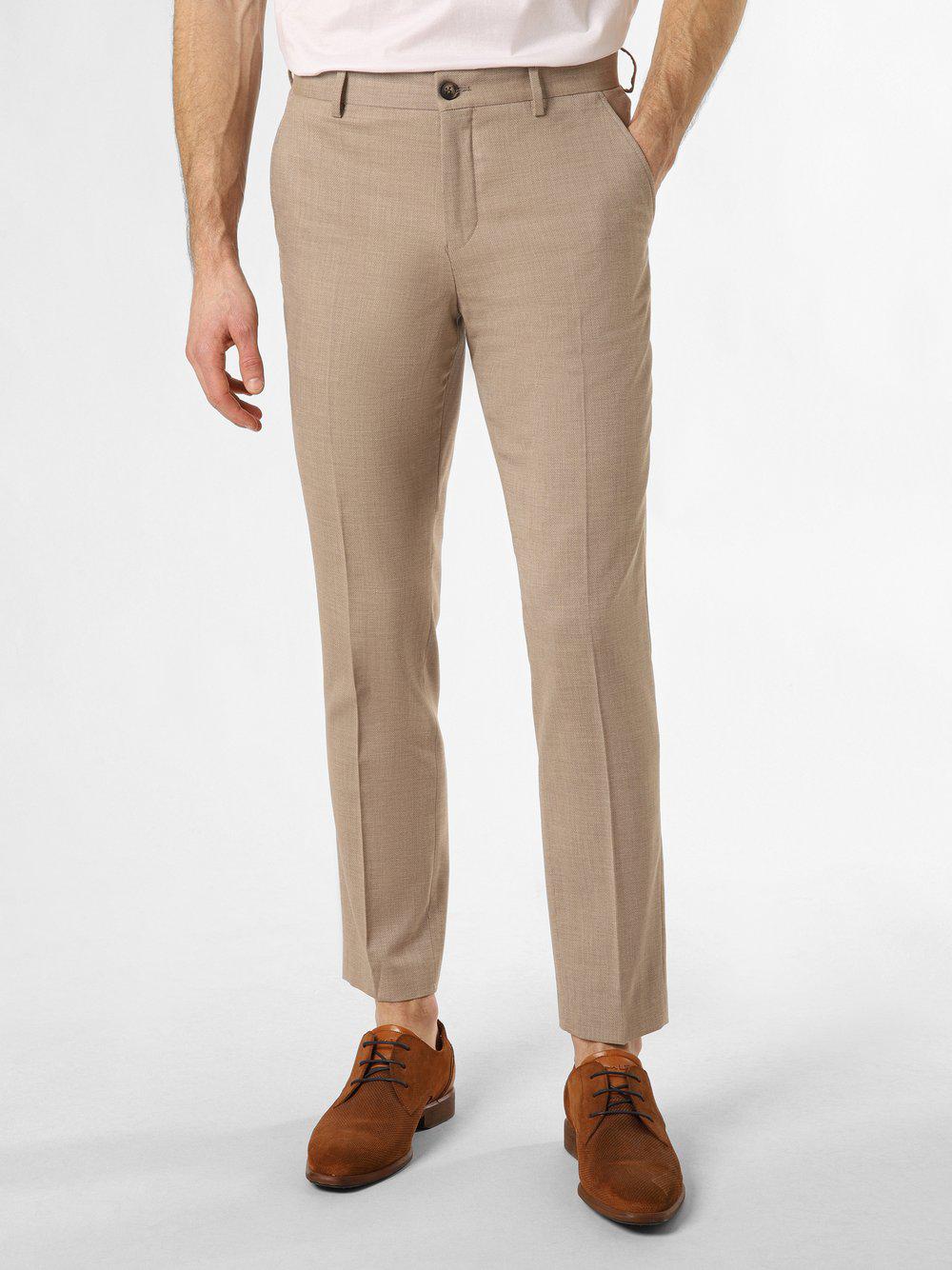 Selected Baukasten-Hose Herren Slim Fit strukturiert, beige von Selected