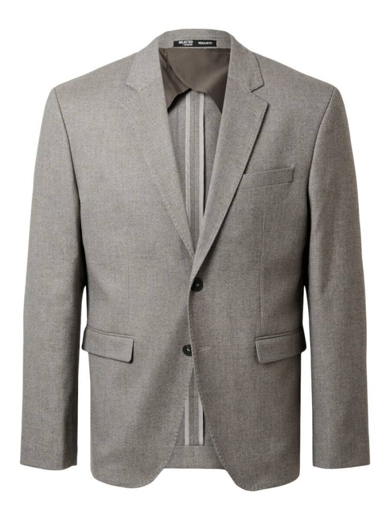 Selected - Blazer aus Twill weiß - Gr. - 48 von Selected