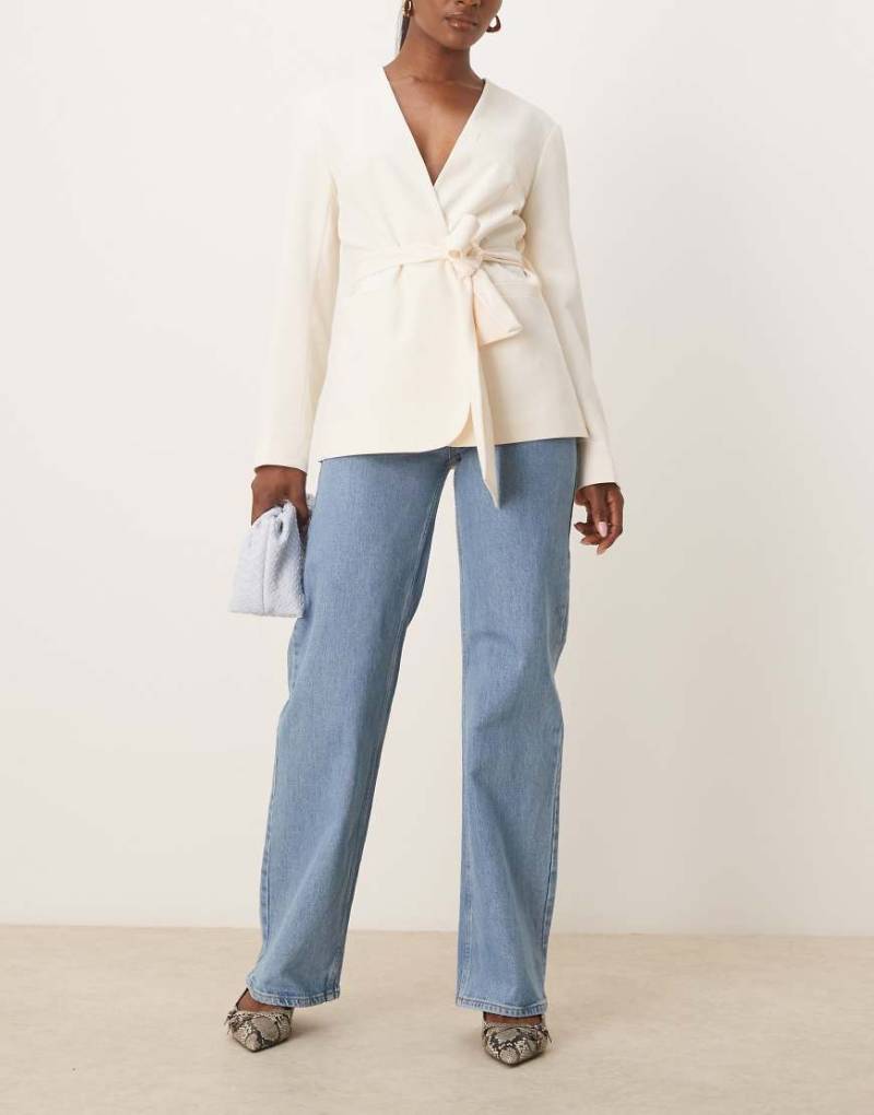 Selected Femme - Alice - Jeans aus hellblauem Denim mit weitem Bein von Selected