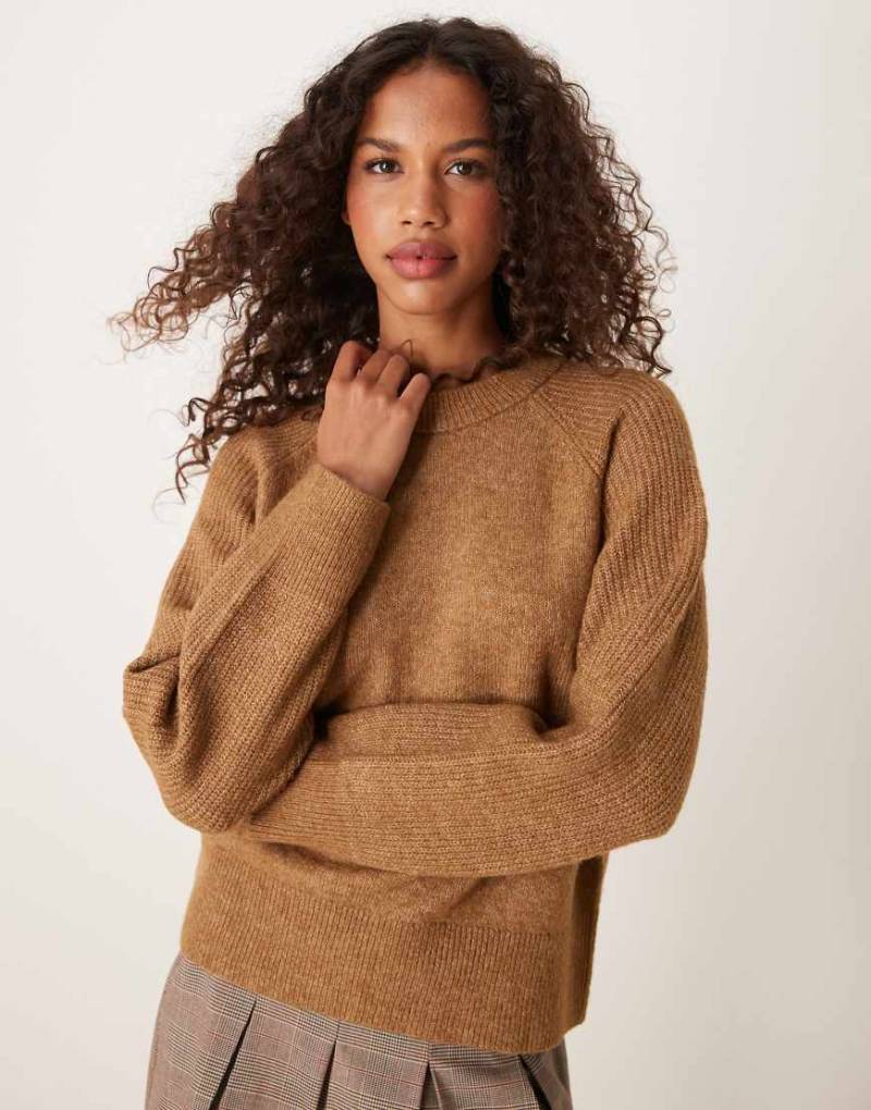 Selected Femme - Strickpullover in Hellbraun von Selected