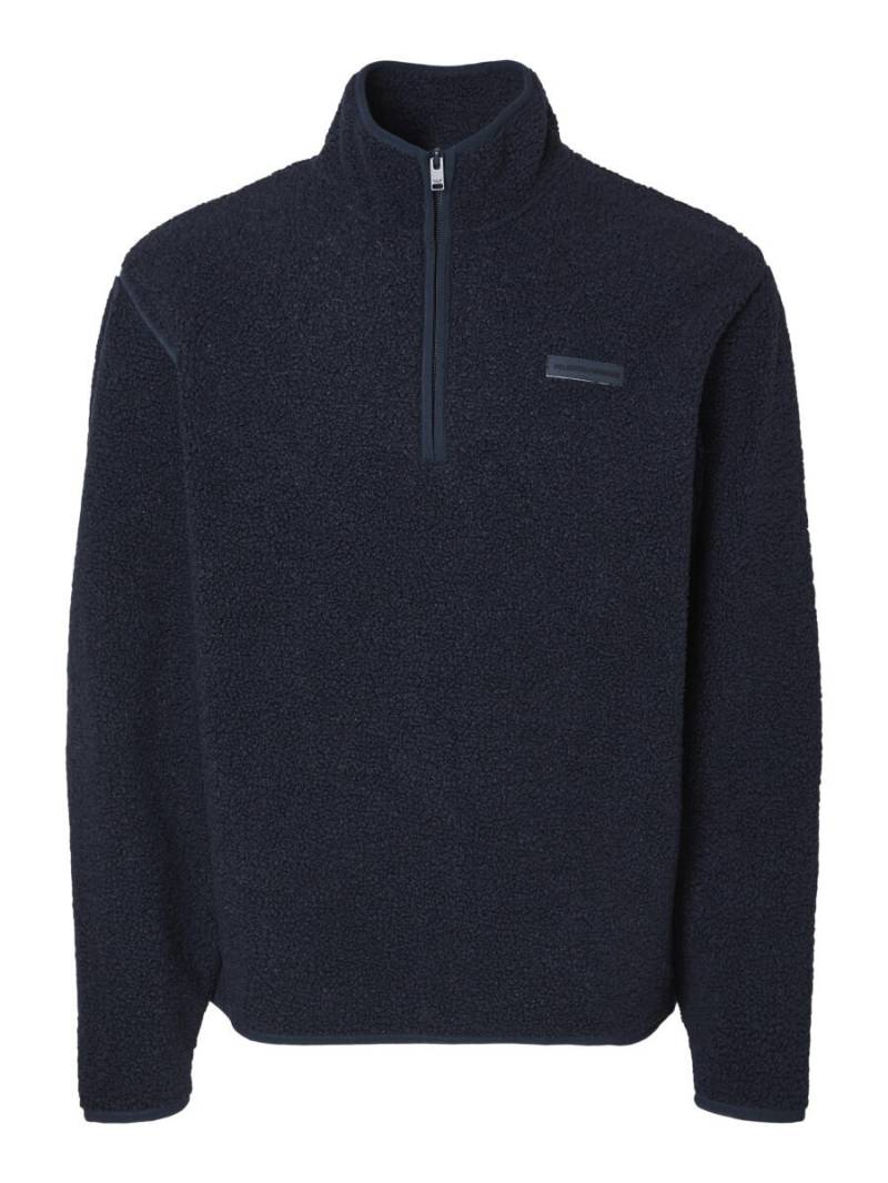 Selected - Fleece mit Reißverschluss blau - Gr. - L von Selected
