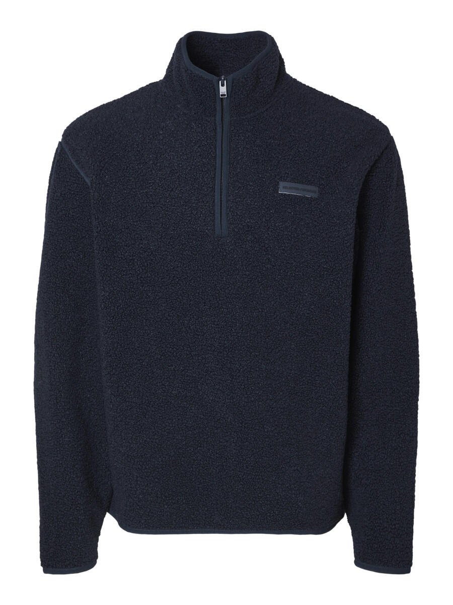 Selected - Fleece mit Reißverschluss blau - Gr. - M von Selected