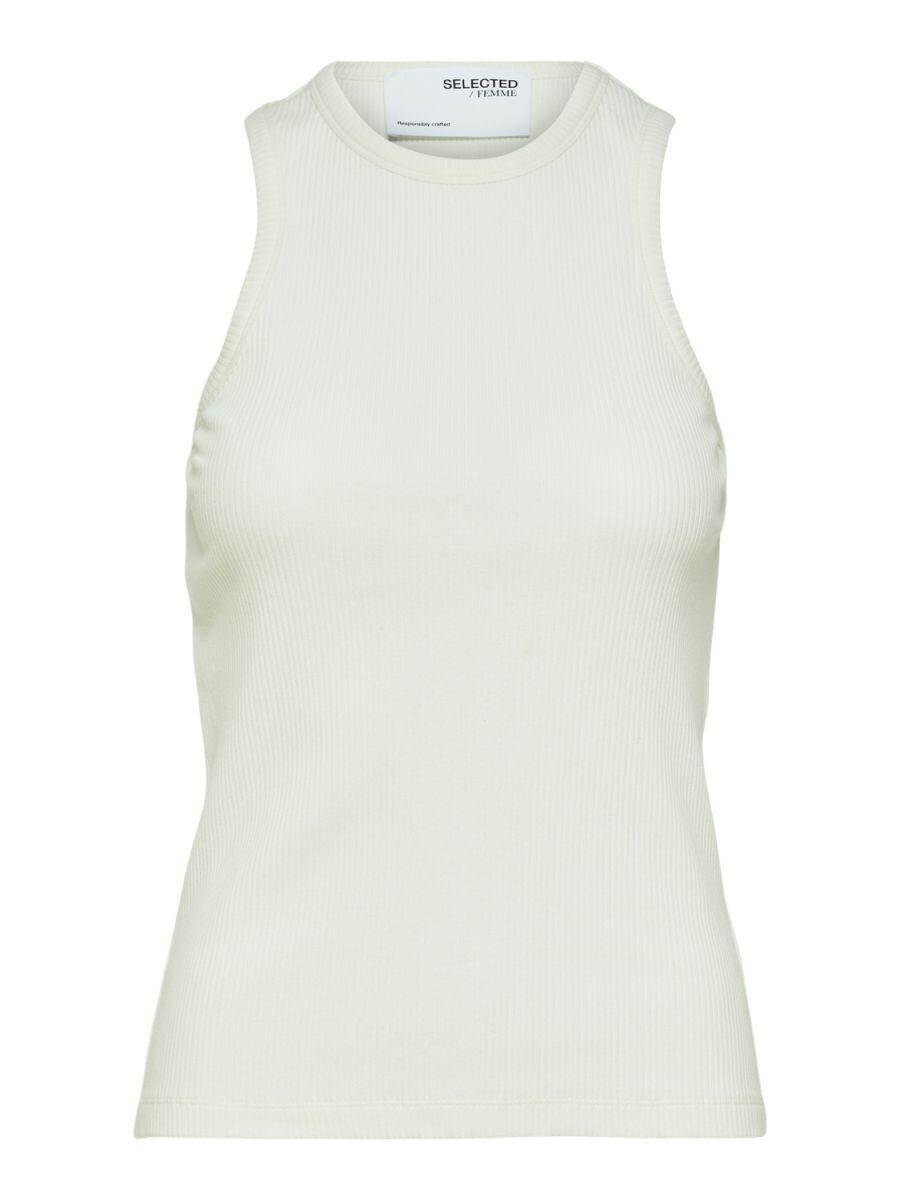 Selected - Geripptes Tanktop weiß - Gr. - XL von Selected