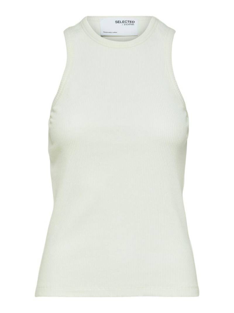 Selected - Geripptes Tanktop weiß - Gr. - XL von Selected