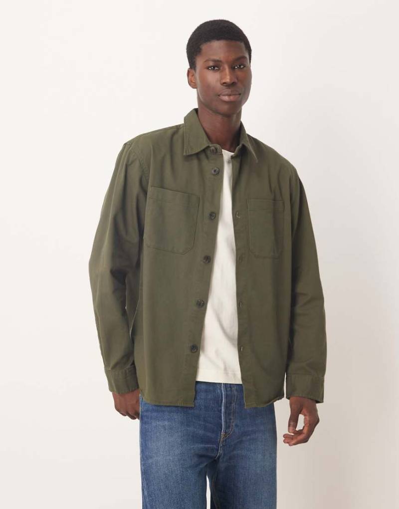 Selected - Hemdjacke in Grün mit Brusttaschen von Selected