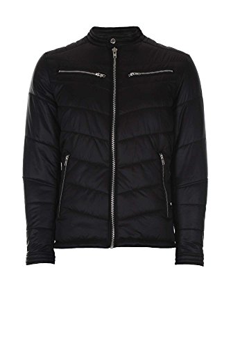 Selected Herren Biker Bomber Mantel, schwarz, L von SELECTED HOMME