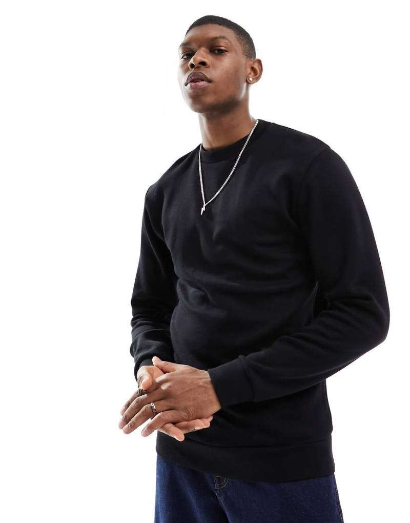 Selected Homme - Manuel - Sweatshirt in Schwarz mit Rundhalsausschnitt von Selected