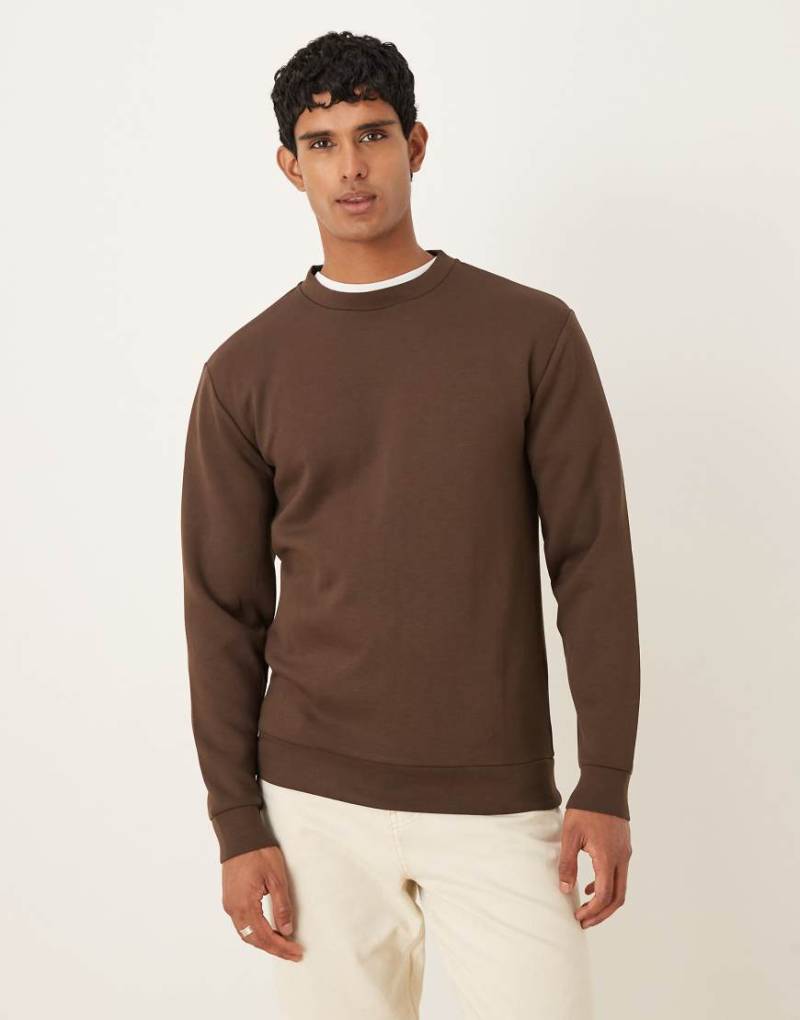 Selected - Sweatshirt in Braun-Brown von Selected