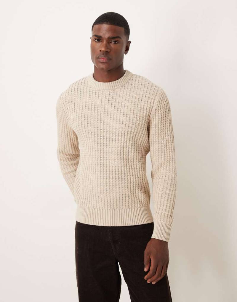 Selected Homme - Strickpullover in Cremeweiß von Selected
