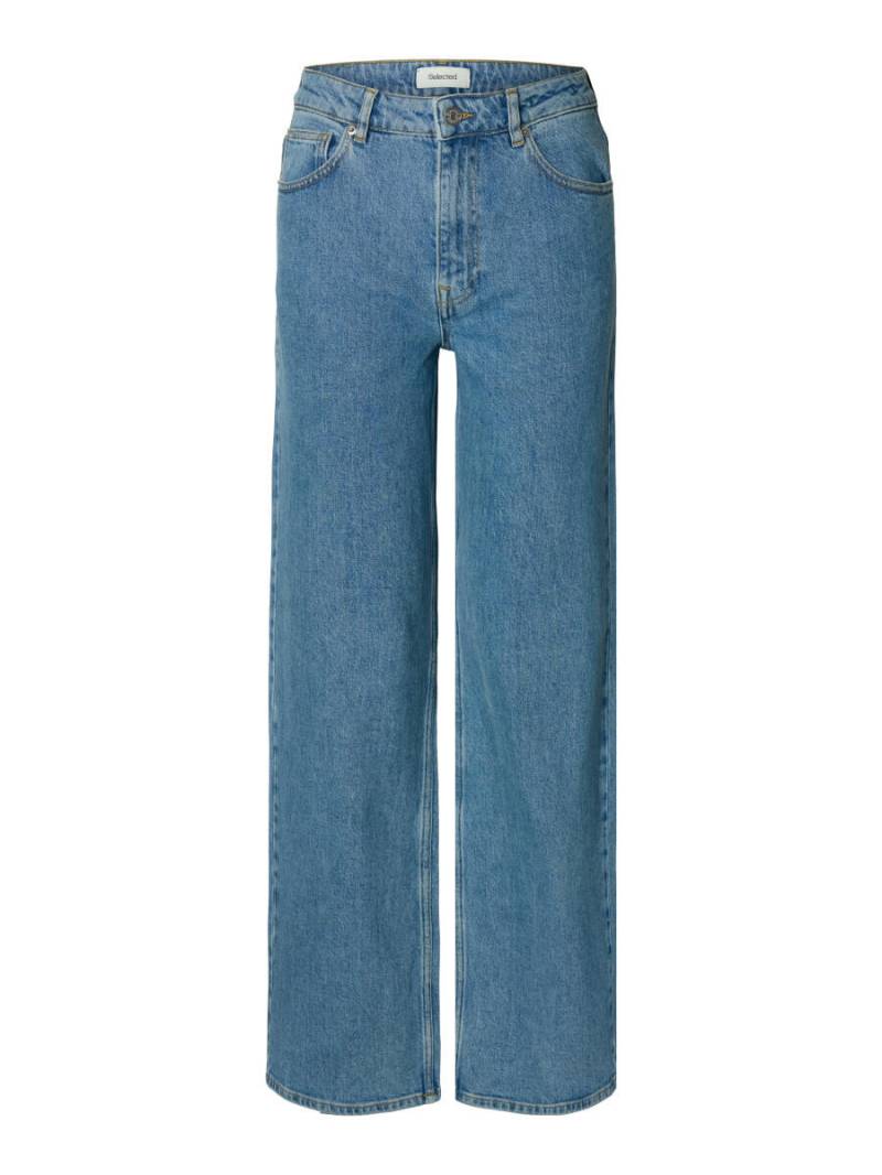 Selected - Jeans - SLFWIDE BEA-KORI blau - Gr. - 27/32 von Selected
