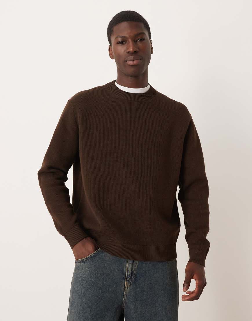 Selected - Kastiger Strickpullover in Braun-Brown Selected - Kastiger Strickpullover in Braun-Brown von Selected