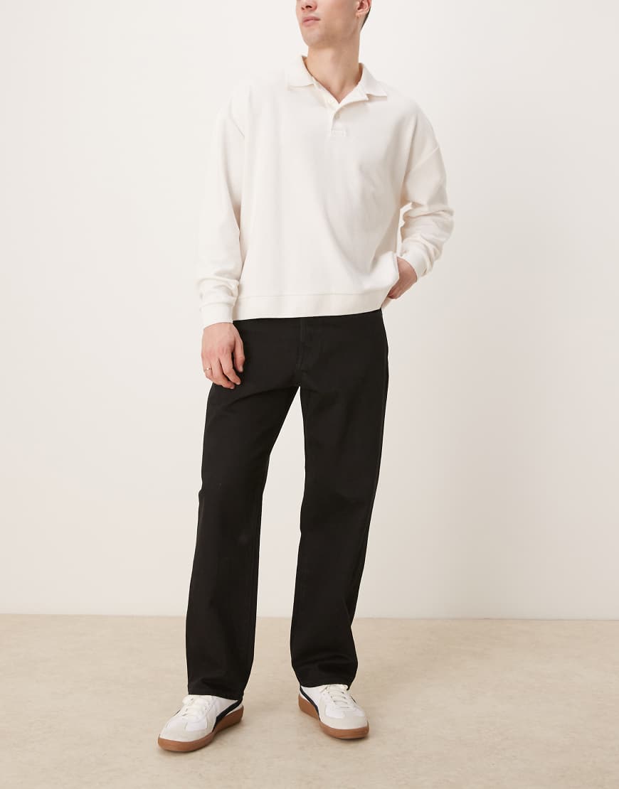 Selected - Kobe - Jeans in Schwarz mit lockerer Passform von Selected