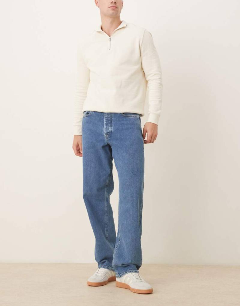 Selected - Kori - Loose-Fit-Jeans in Mittelblau von Selected