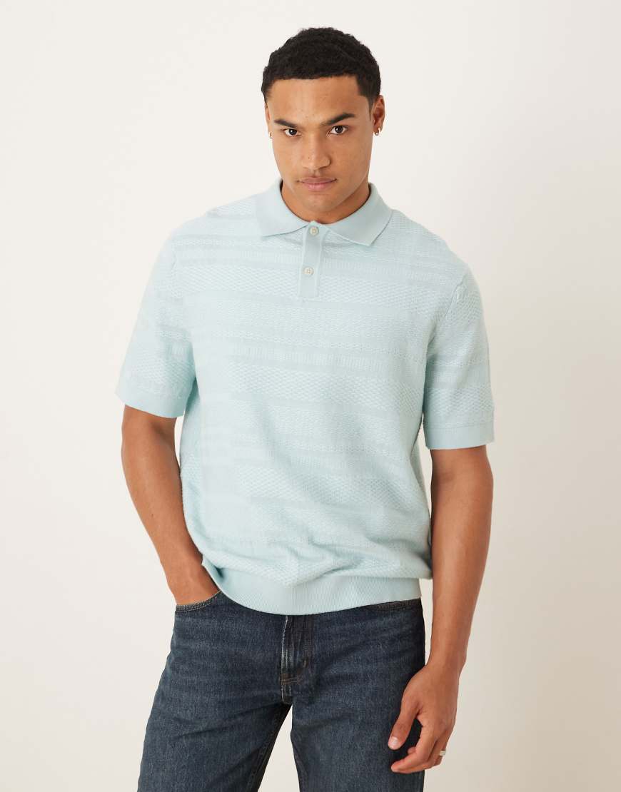 Selected - Kurzärmliges Polohemd in Blau mit regulärem Schnitt Selected - Kurzärmliges Polohemd in Blau mit regulärem Schnitt von Selected