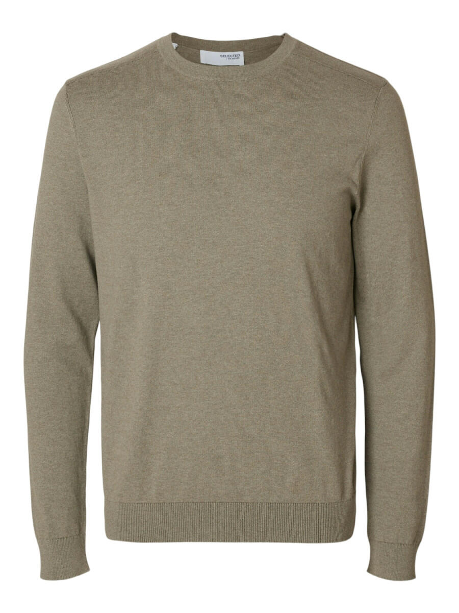 Selected - Langarm Strickpullover grau/grün - Gr. - XL von Selected