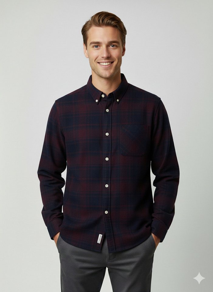 Selected Langarmhemd SLHREGNOAH BRUSHED LS SHIRT D von Selected