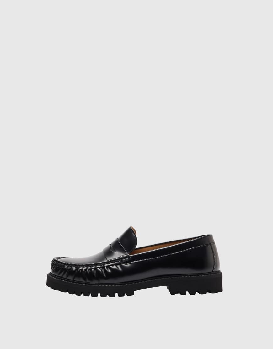 Selected - Loafer aus 100% Leder in Schwarz von Selected