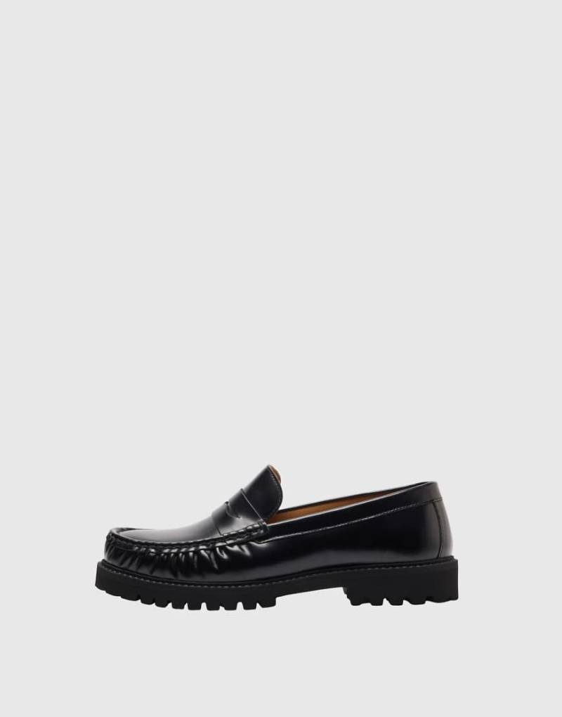 Selected - Loafer aus 100% Leder in Schwarz von Selected