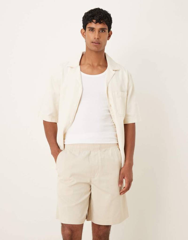 Selected - Loose-Fit-Shorts in Beige mit elastischem Bund-Neutral von Selected
