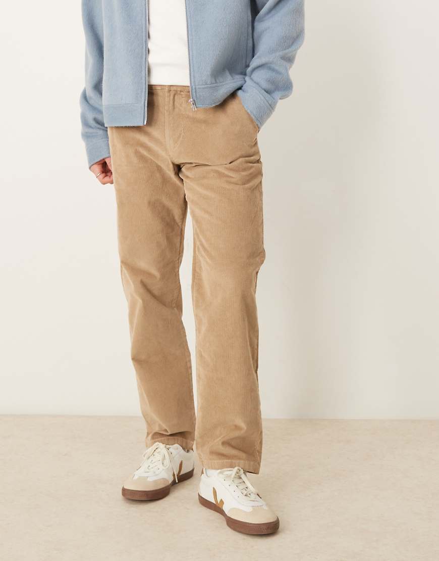 Selected - Miles - Straight-Fit-Cordhose in Cremeweiß von Selected