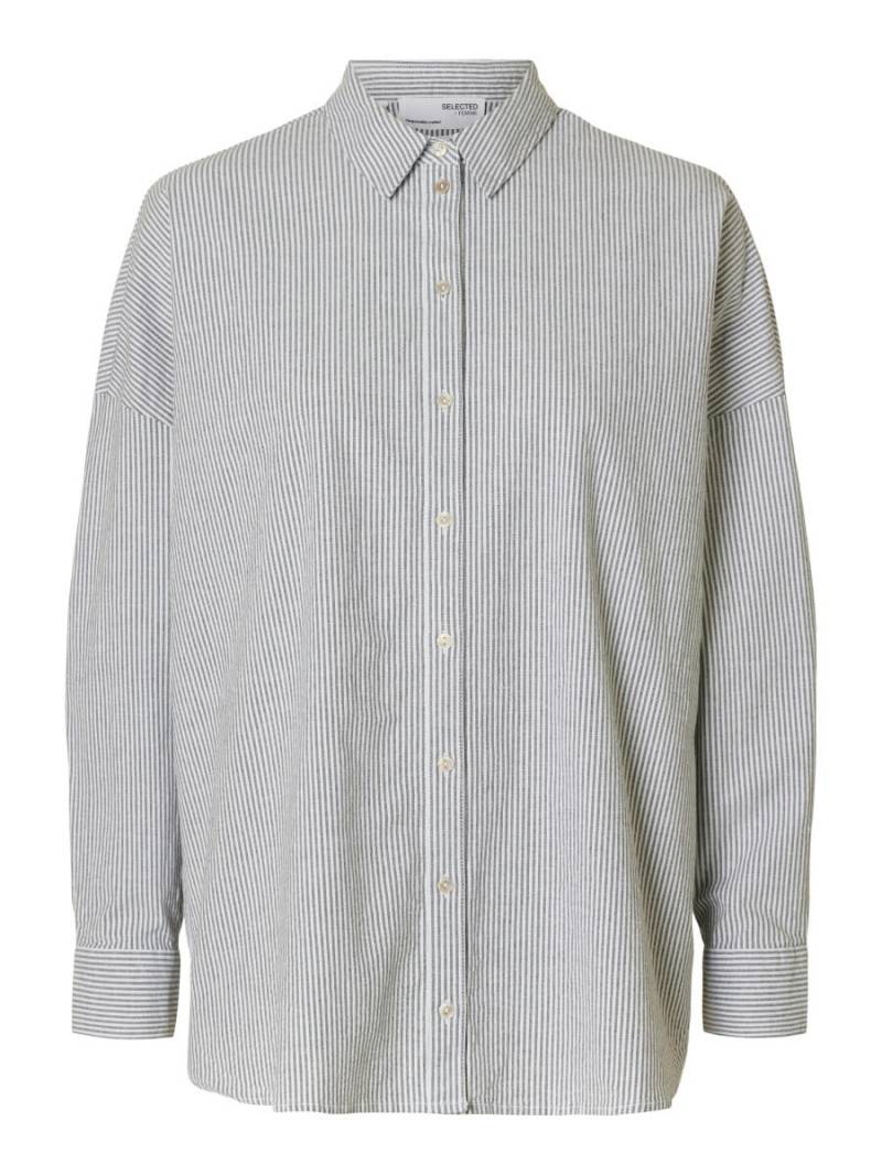 Selected - Oversized Hemd blau/grau - Gr. - 38 von Selected