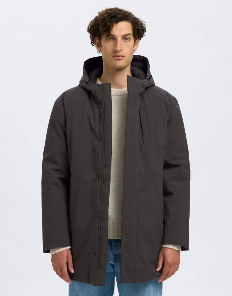 Selected - Parka-Mantel in Sky Captain-Grau von Selected