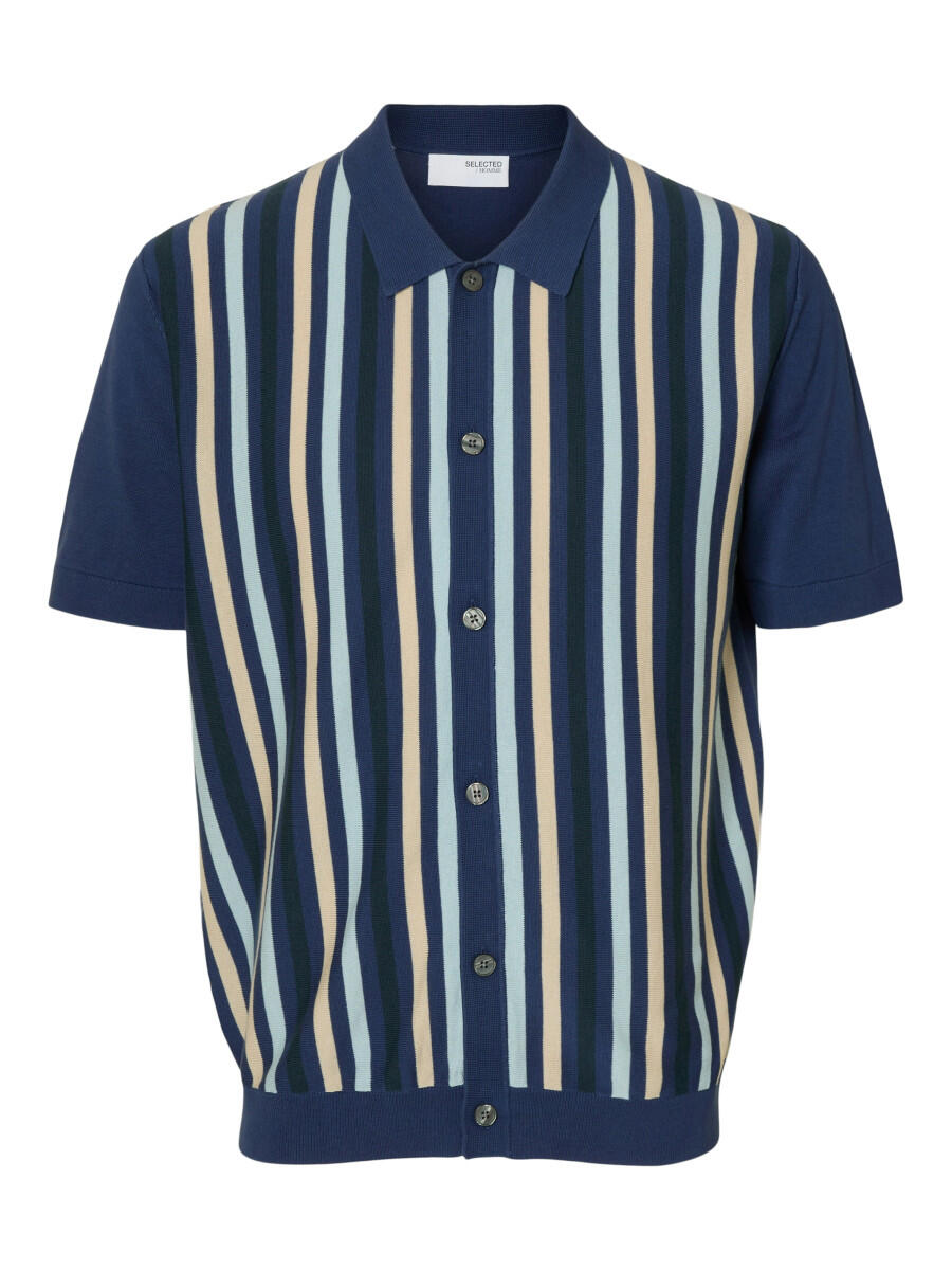 Selected - Polocardigan - Mattis blau - Gr. - L von Selected