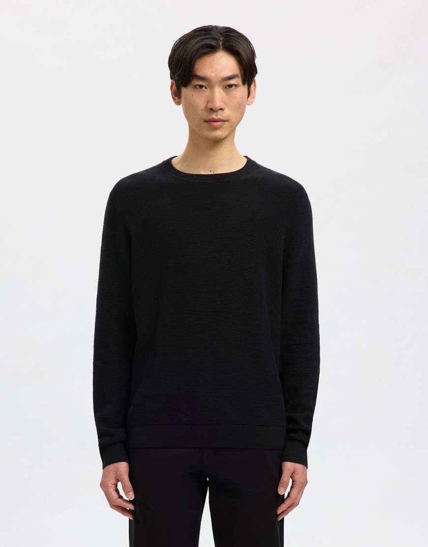 Selected - Pullover in Schwarz mit Rundhalsausschnitt von Selected