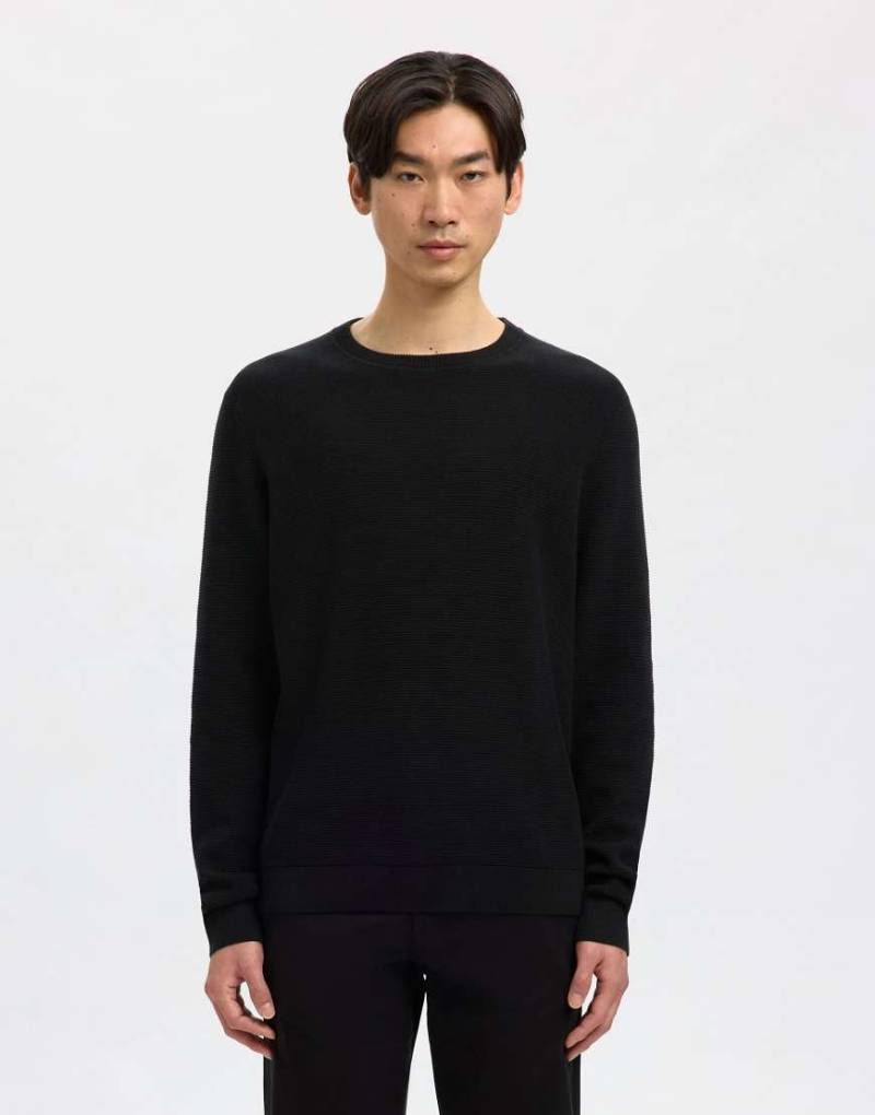 Selected - Pullover in Schwarz mit Rundhalsausschnitt von Selected